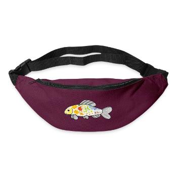 Koi-BogenBunter Spritzer - Gürteltasche - Burgunderrot - Vorne