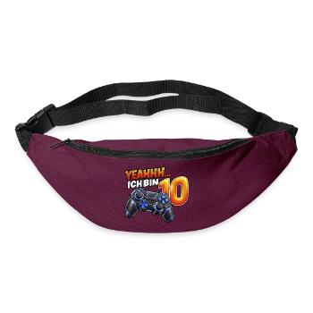 Gaming zum 10. Geburtstag – Yeahhh ich bin 10 - Gürteltasche - Burgunderrot - Vorne