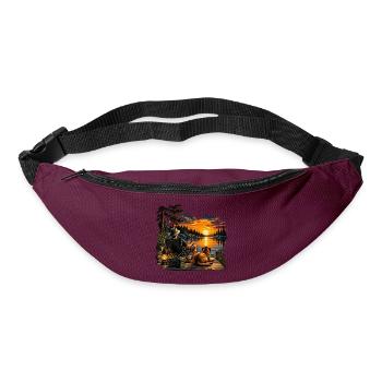 Fisherman's Sunset – Mensch und Hund - Gürteltasche - Burgunderrot - Vorne