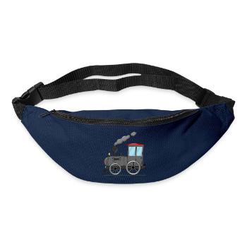 Kinderzug Eisenbahn grau - Gürteltasche - Navy - Vorne