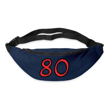 80. 80 JAHRE. 80-JÄHRIGES JUBILÄUM. 80. GEBURTSTAG. - Gürteltasche - Navy - Vorne