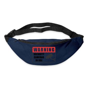 Warning CCTV Camera Badge Security Sign Icon - Bum bag - navy - Front