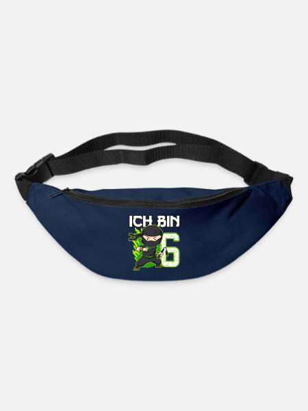 6. Geburtstag Ninja Junge 6 Jahre alt Ninjas - Gürteltasche - Navy