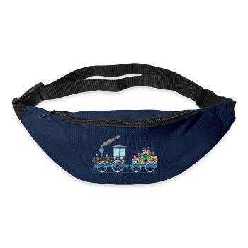 Kinderzug Eisenbahn mit Anhäger - Gürteltasche - Navy - Vorne