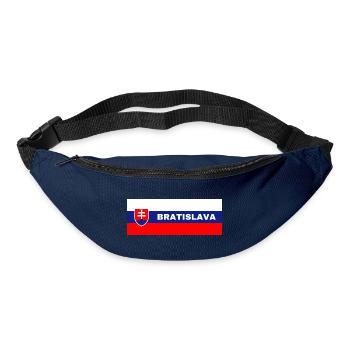 Stadt Bratislava in slowakischer Flagge - Gürteltasche - Navy - Vorne
