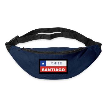 Santiago City in Chilean Flag - Bum bag - navy - Front