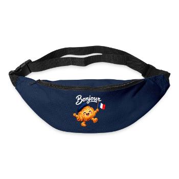 Cute French Croissant Bonjour Paris - Gürteltasche - Navy - Vorne