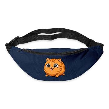 Super süße runde orangefarbene Katze - Gürteltasche - Navy - Vorne