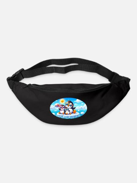Lustige Pinguine - Gürteltasche - Schwarz
