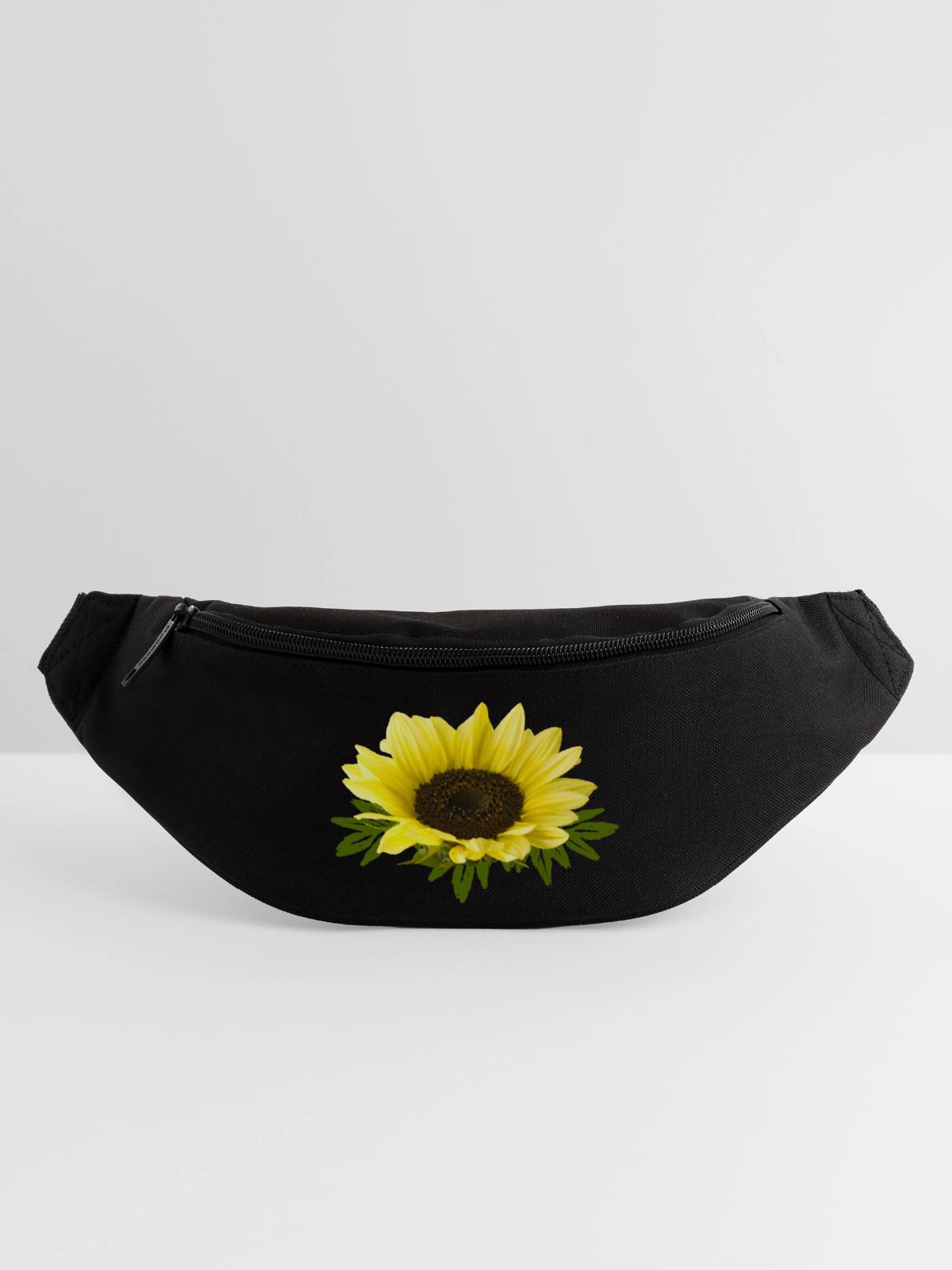 Sonnenblume - Gürteltasche - Schwarz - Vorne