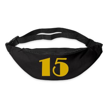 15. 15 ANS. 15e ANNIVERSAIRE. ANNIVERSAIRE 15 ANS. - Sac banane - noir - Devant