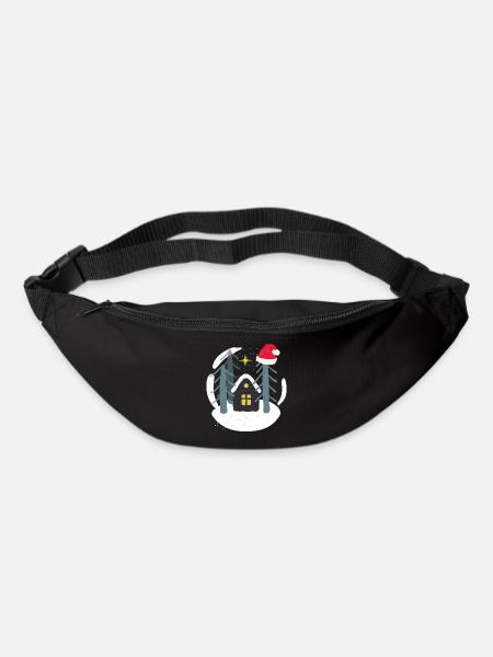 Winterzeit Weihnachtszeit - Gürteltasche - Schwarz
