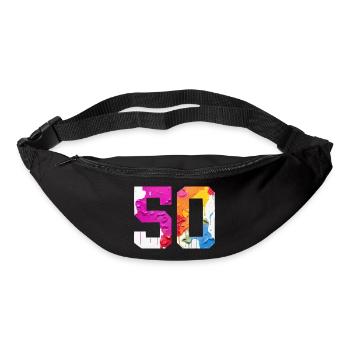 FARBIG NUMMER 50 BUNT 50. GEBURTSTAG - Gürteltasche - Schwarz - Vorne