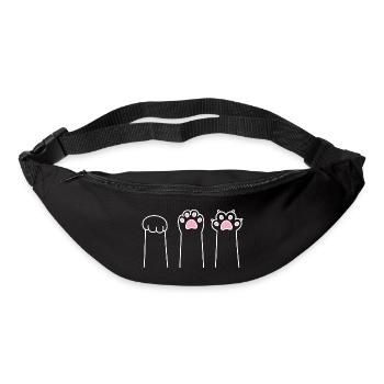 Cat Paw Game Cat Paws Stone Paper Scissors - Bum bag - black - Front