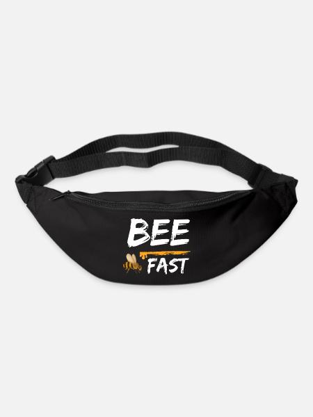 bee fast bees honey - Gürteltasche - Schwarz