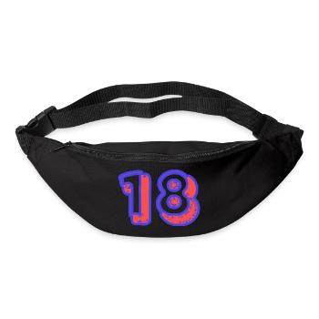 18. 18 JAHRE ALT. 18. JAHRESTAG. 18. GEBURTSTAG. - Gürteltasche - Schwarz - Vorne