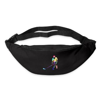 Reflexstarker Floorball Torwart - Gürteltasche - Schwarz - Vorne