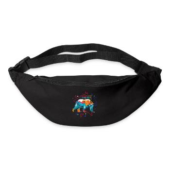 Flauschiger Grizzlybär Waldkönig - Gürteltasche - Schwarz - Vorne