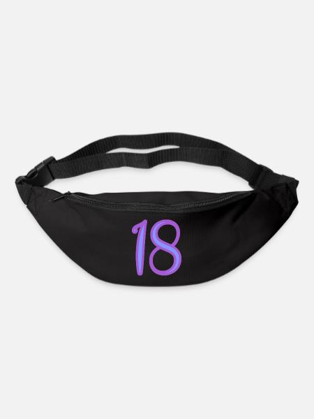 18. 18 ANS. 18e ANNIVERSAIRE. ANNIVERSAIRE 18 ANS. - Sac banane - noir