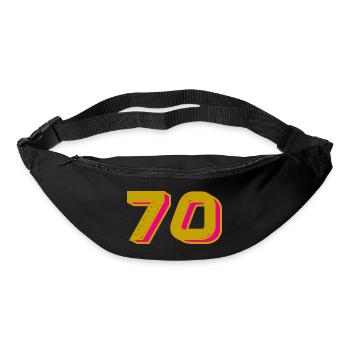 70. 70 ANS. 70e ANNIVERSAIRE. ANNIVERSAIRE 70 ANS. - Sac banane - noir - Devant