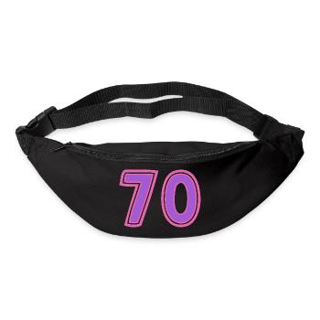 70. 70 ANS. 70e ANNIVERSAIRE. ANNIVERSAIRE 70 ANS. - Sac banane - noir - Devant