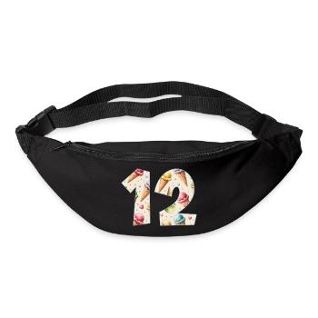 GLACE NUMÉRO 12 ANS CRÈME GLACÉE 12E ANNIVERSAIRE - Sac banane - noir - Devant