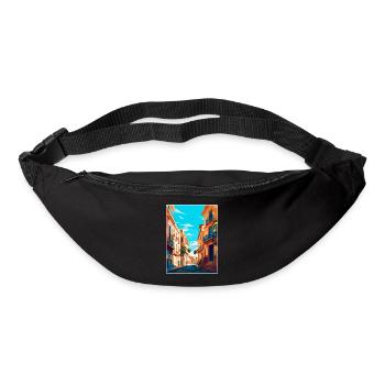 Valencia Spanien Vintage Reiseplakat Souvenir WPA - Gürteltasche - Schwarz - Vorne