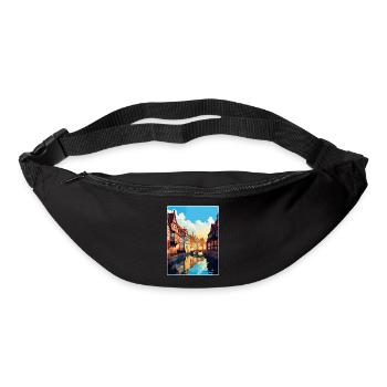 Colmar France Vintage Travel Poster WPA Souvenir - Bum bag - black - Front