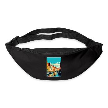 Danzig Polen Vintage Reiseposter WPA Souvenir - Gürteltasche - Schwarz - Vorne