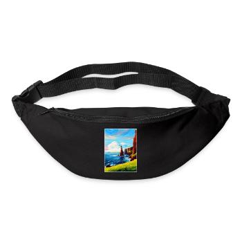 Duncansby Stacks Schottland UK Vintage Reiseposter - Gürteltasche - Schwarz - Vorne