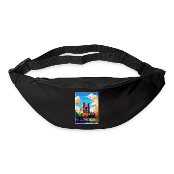 Notre Dame France Vintage Travel Poster Souvenir - Bum bag - black - Front