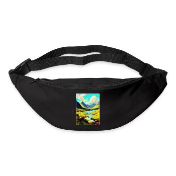 Die Highlands Schottland Großbritannien Reise Poster Souvenir - Gürteltasche - Schwarz - Vorne
