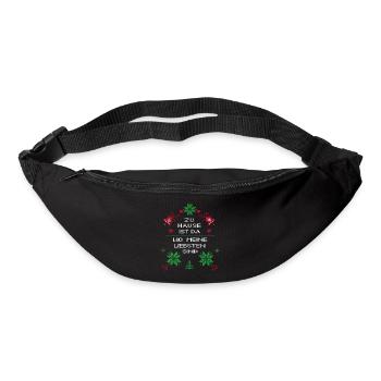 Weihnachten zu Hause ist da wo meine Liebsten sind - Gürteltasche - Schwarz - Vorne