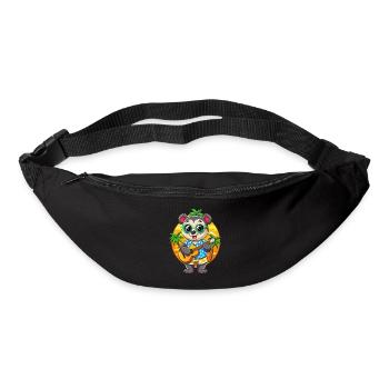 Lustige Panda Cartoon Sommer Strand Sonnenbrille Gitarre - Gürteltasche - Schwarz - Vorne