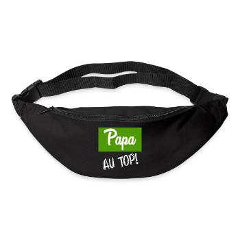 BONNE FÊTE PAPA. PAPA. FÊTE DES PÈRES. PÈRE - Sac banane - noir - Devant