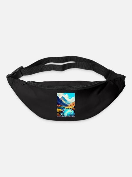 Snowdonia Wales Uk Vintage Travel Poster Souvenir - Bum bag - black