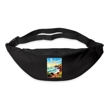 Hartland Quay Devon Vintage Travel Poster Souvenir - Bum bag - black - Front