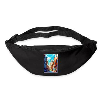 York Angleterre Royaume-Uni Affiche de voyage vintage Souvenir WPA - Sac banane - noir - Devant