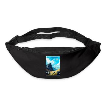 Glyder Fach Pays de Galles Royaume-Uni Affiche de voyage vintage WPA Art - Sac banane - noir - Devant
