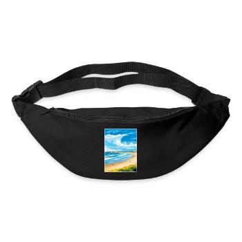 Portstewart Strand Ireland Uk Travel Poster WPA - Bum bag - black - Front
