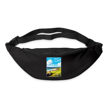 Isle Of Coll Schottland UK Vintage Reiseposter WPA - Gürteltasche - Schwarz - Vorne