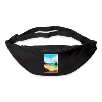 Isle Of Lewis Schottland Vereinigtes Königreich Vintage Reiseposter - Gürteltasche - Schwarz - Vorne