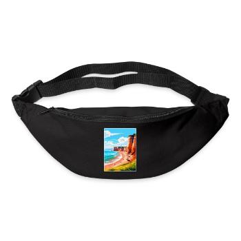 Torquay Cliffs England Uk Vintage Reiseposter - Gürteltasche - Schwarz - Vorne