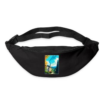 Baden Baden Allemagne Affiche de voyage vintage souvenir - Sac banane - noir - Devant