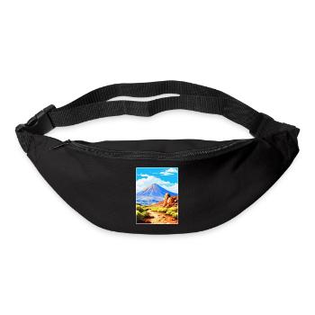 Parc national du Teide Espagne Affiche de voyage vintage - Sac banane - noir - Devant