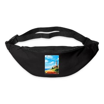 Faro Portugal Affiche de voyage vintage WPA Souvenir - Sac banane - noir - Devant