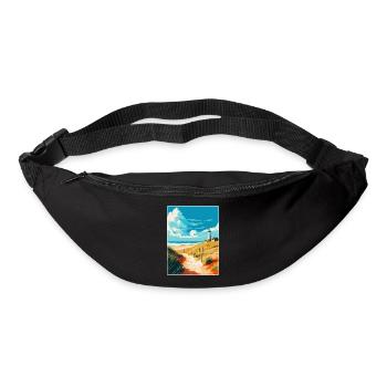 Insel Sylt Deutschland Vintage Reiseplakat Souvenir - Gürteltasche - Schwarz - Vorne