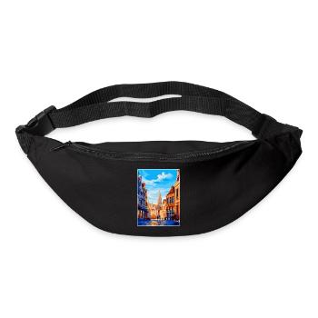 Brüssel Belgien Vintage Reiseplakat Souvenir - Gürteltasche - Schwarz - Vorne