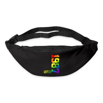 FIERTÉ QUEER IREN-CIEL 39E ANNIVERSAIRE DE L’ENVERGURE LGBTQ 1987 - Sac banane - noir - Devant