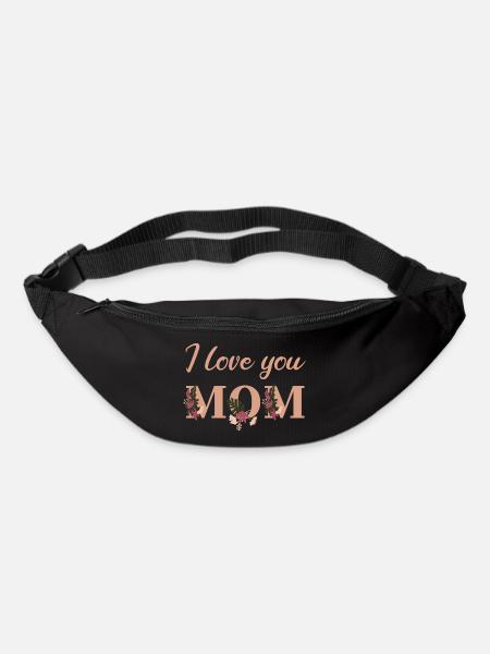 I love you Mom - Gürteltasche - Schwarz
